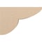 Ekena Millwork 8"W x 24"D x 16"H Classic Crestline Rough Cedar Woodgrain TimberThane Corbel, Primed Tan CORUR08X24X16CRERCPR - alternate 2